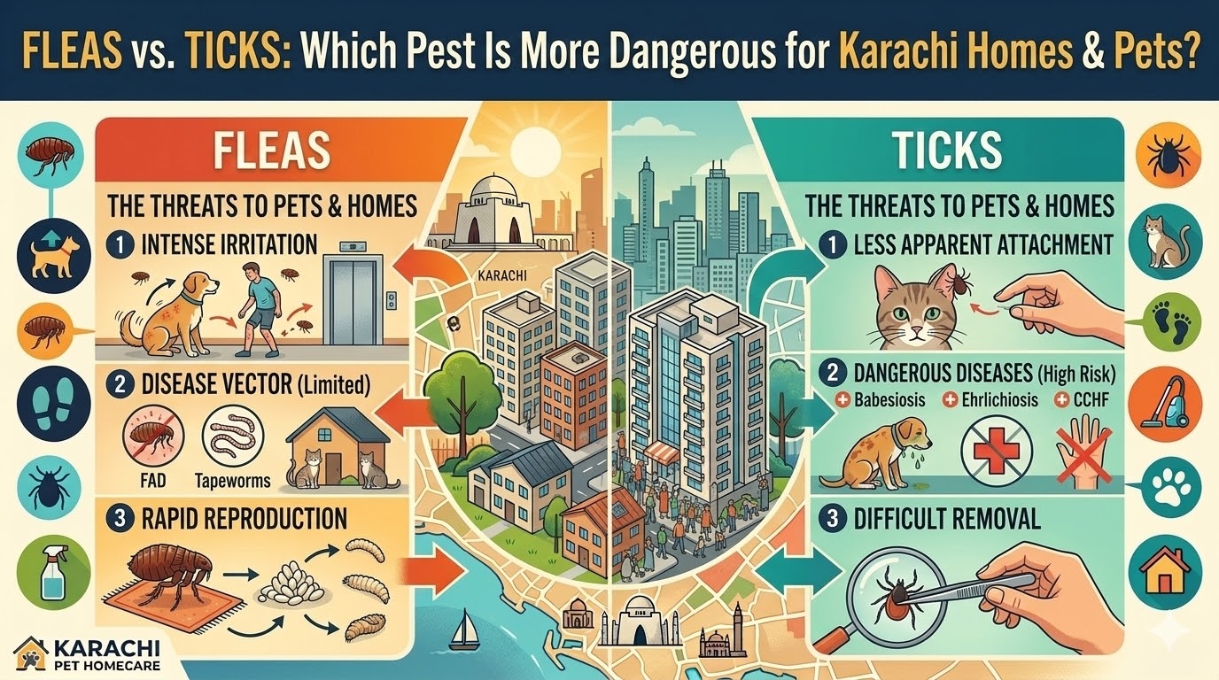 Fleas vs. Ticks: Which Pest Is More Dangerous for Karachi Homes and Pets?