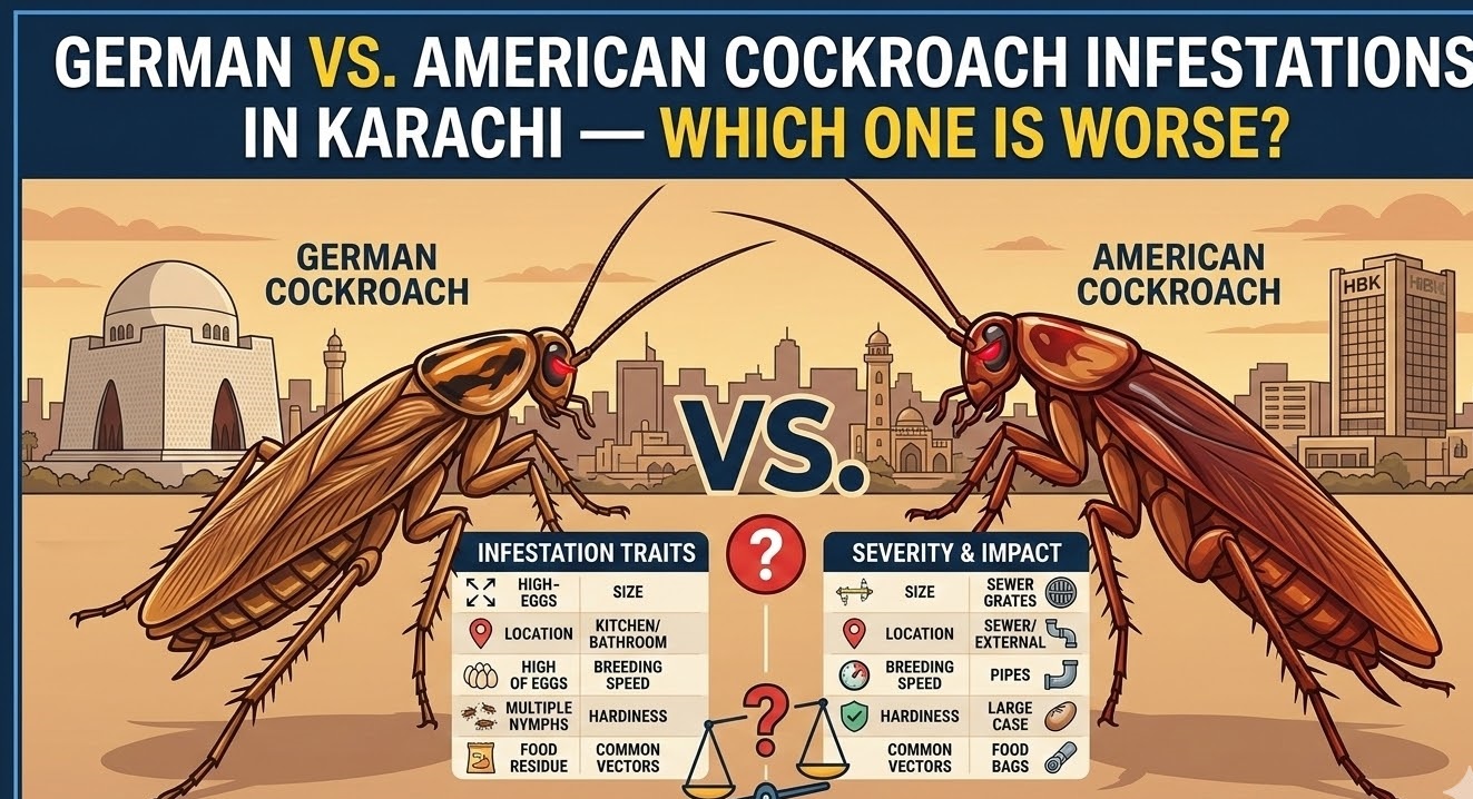 German vs. American Cockroach Infestations in Karachi — Which One Is Worse?