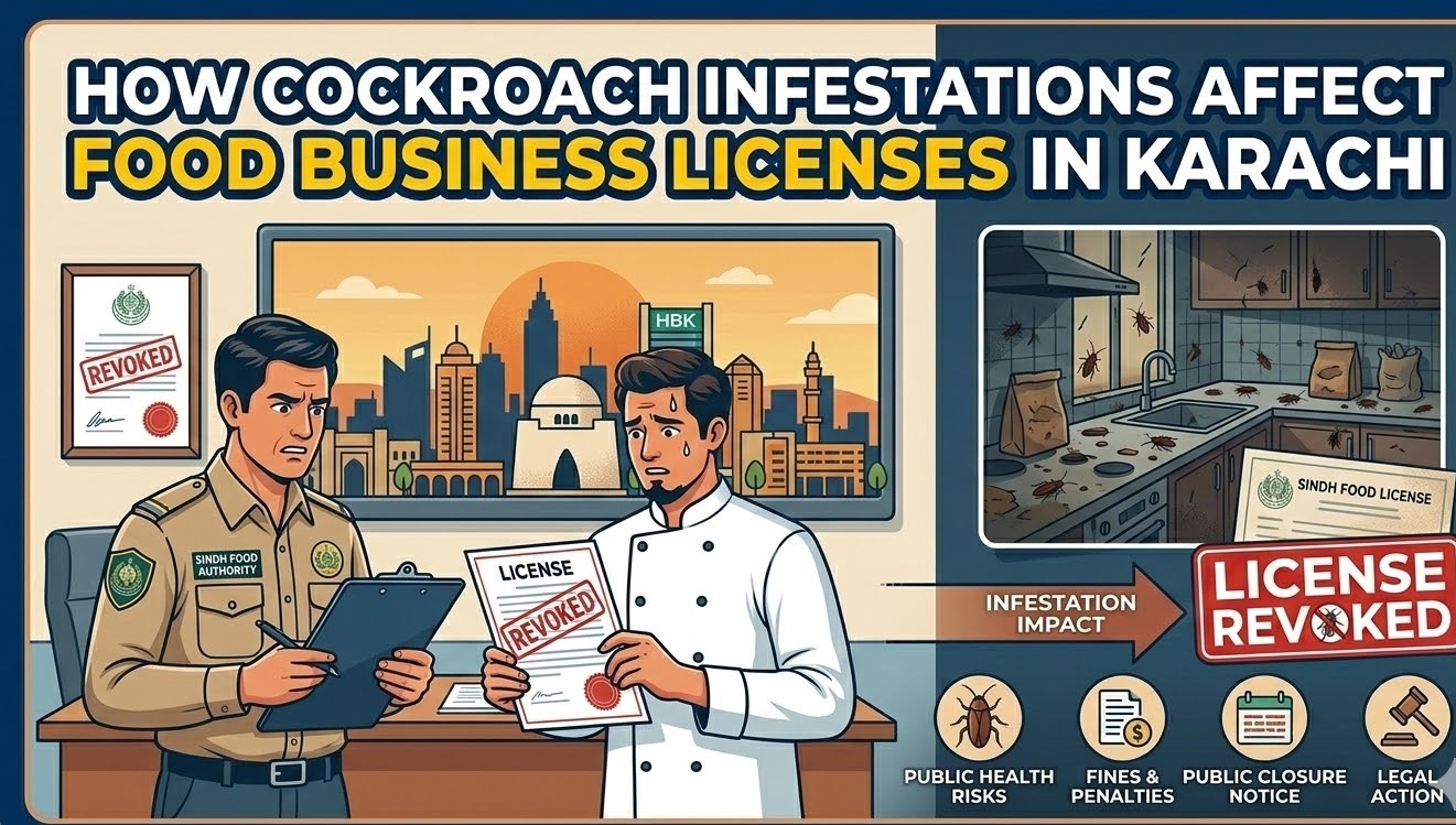 How Cockroach Infestations Affect Food Business Licenses in Karachi