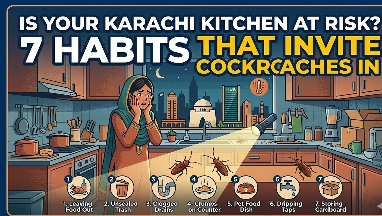 Is Your Karachi Kitchen at Risk? 7 Habits That Invite Cockroaches In